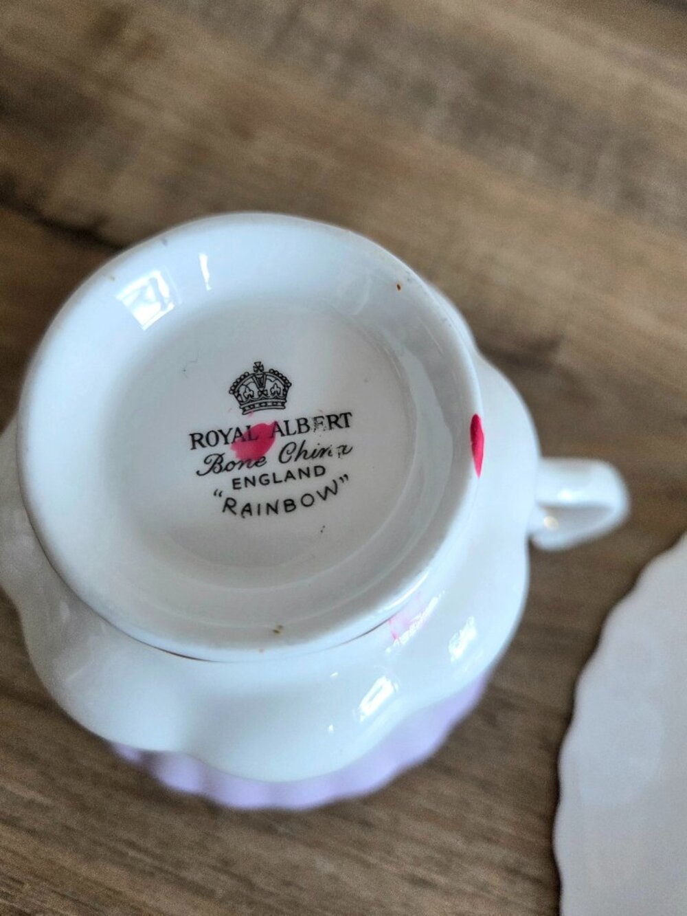 Vintage Royal Albert Bone China England ''Rainbow'' Cup and Saucer - Picture 8 of 8